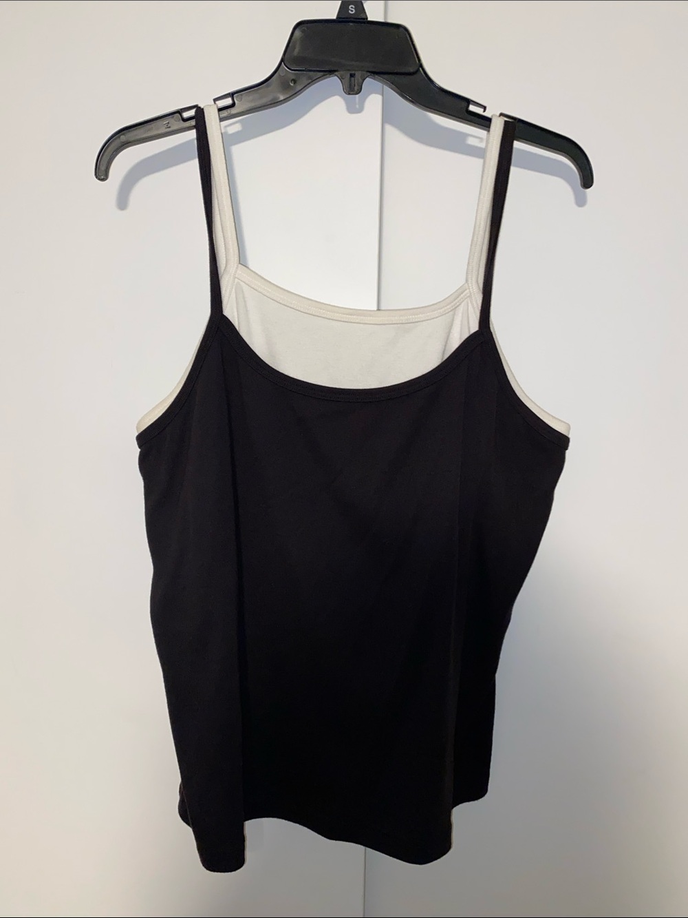 Vintage Fashion Bug Black Tank with White Inner Layer